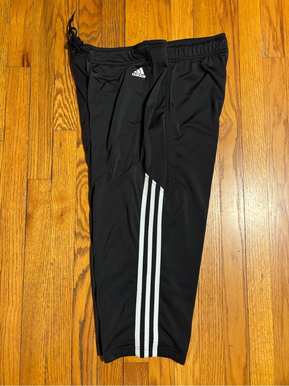 adidas Black Joggers with White Three-Stripe Detail